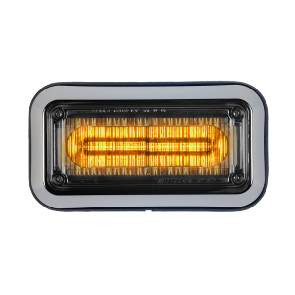 Code 3 Prizm„¢  II Perimeter Lights, 12LED, Chrome bezel, Clear Lens, Blue, 9.2"