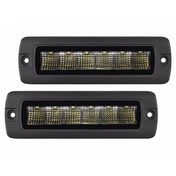 RealTruck Go Rhino Xplor Blackout Series Flush Mount Sixline LED Lights