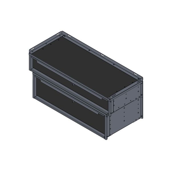 OPS PIU 2020 Series Stacked Drawer, 44", Cylinder Key Lock