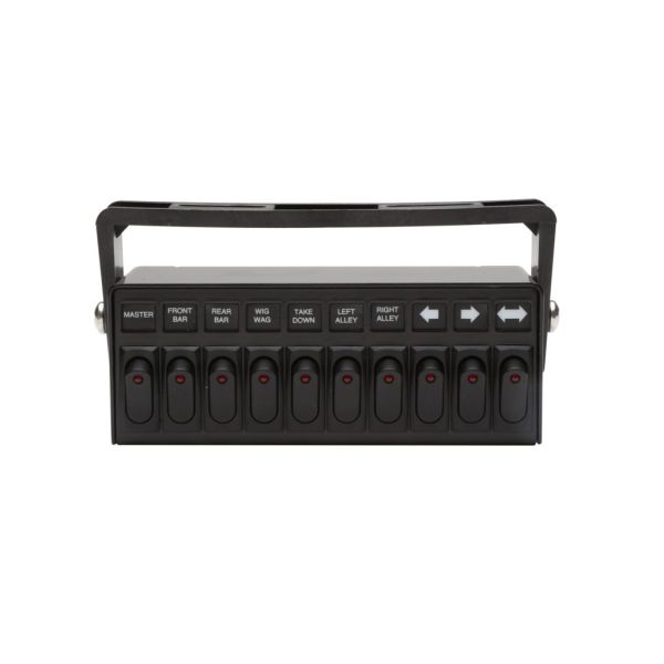 Whelen PCCW Series Light Switch Control - Similar to PCC10W, Except Last On/Off Switch is Replaced with a Momentary Switch