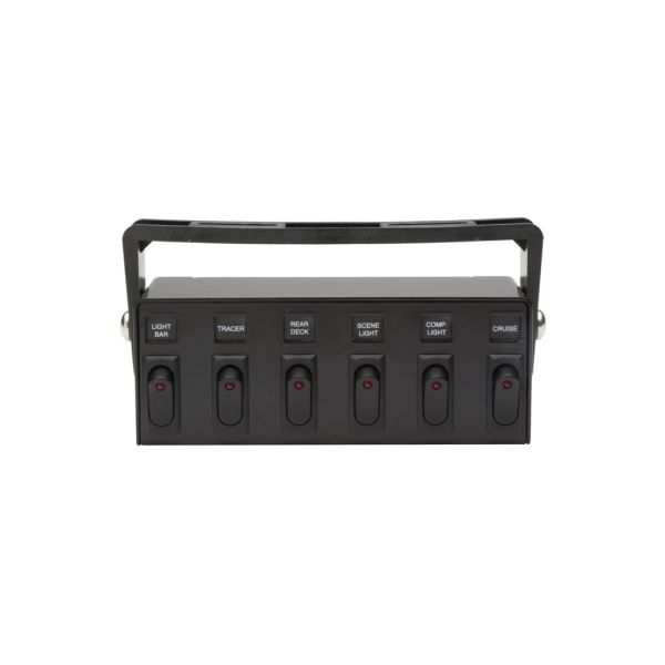 Whelen PCCW Series Light Switch Control - Similar to PCC6W, Except Last On/Off Switch is Replaced with a Momentary Switch