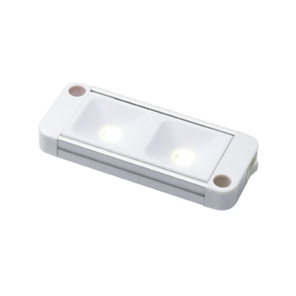 SoundOff Signal Novalux Low Profile Light with Integrated On/Off Switch, E-type approved, White finish, 354 Lumens, White