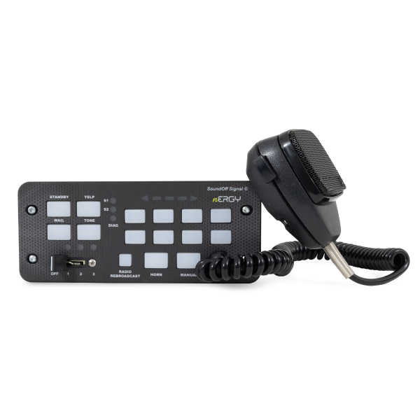 SoundOff Signal nERGY 400 Series Console Siren w/ Knob Control, 10-16v - 200 watt dual-tone